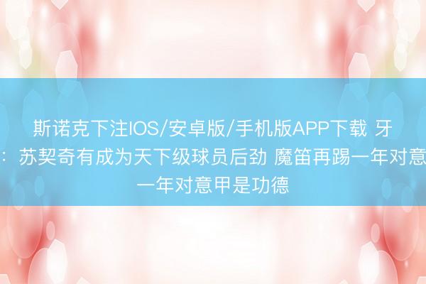 斯诺克下注IOS/安卓版/手机版APP下载 牙东说念主：苏契奇有成为天下级球员后劲 魔笛再踢一年对意甲是功德