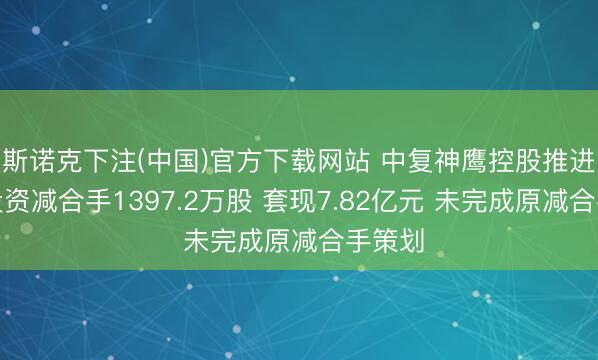斯诺克下注(中国)官方下载网站 中复神鹰控股推进中联投资减合手1397.2万股 套现7.82亿元 未完成原减合手策划