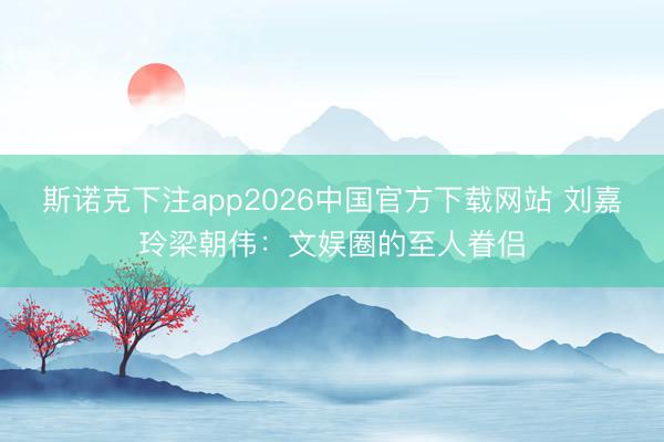 斯诺克下注app2026中国官方下载网站 刘嘉玲梁朝伟：文娱圈的至人眷侣